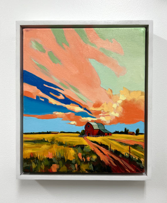 Sunset Over the Farm